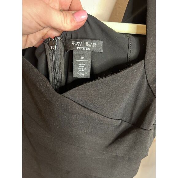 White House Black Market | Black Shapewear Shadow Panel Tiered Dress 4 💸BOGO🎉 - Picture 3 of 5